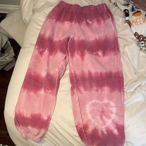 Pink tie dye pacsun sweats